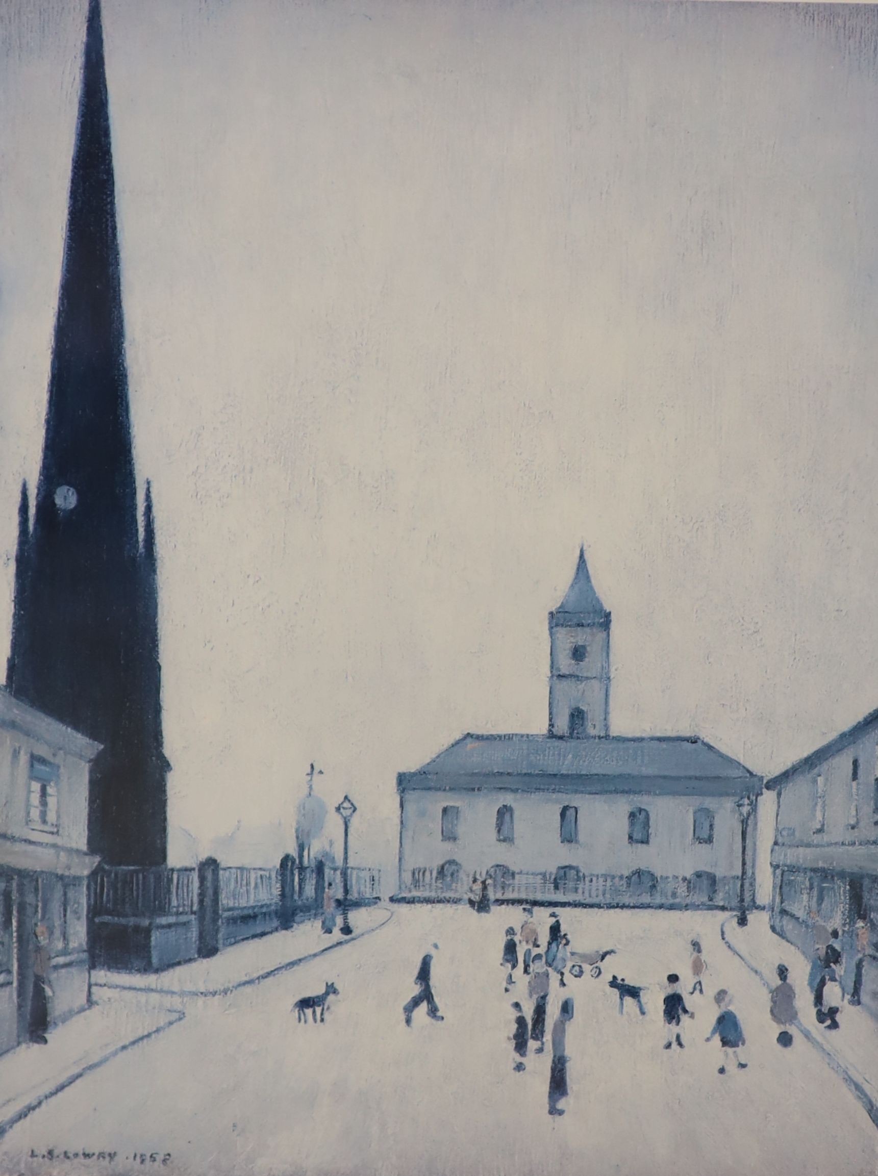 Lawerence Stephen Lowry, limited edition print, 'The Old Town Hall, Middlesbrough', 803/850, 39 x 29cm